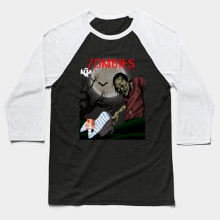 Zombies Vintage Graphic Baseball T-Shirt